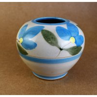 Handgefertigte Glasierte Kunst Keramik Vase von PKTreasureHunting