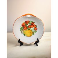 Atemberaubende Vintage Retro Fine China Schale Oder Servierplatte Mit Orangenfruchtmotiv, Hergestellt in Japan #5539 von PKTreasureHunting