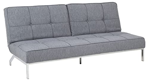 AC Design Furniture Bettcouch Percy, B: 198 x T:95 x H: 87 cm, Stoff, Grau von AC Design Furniture