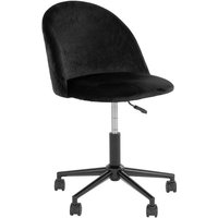 Pkline - Geneve Bürostuhl Velour schwarz, schwarz 46-1201090 von PKline