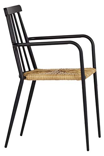 PKline 4X Evira Gartenstuhl stapelbar schwarz Natur Polyrattan Garten Möbel Stuhl von PKline