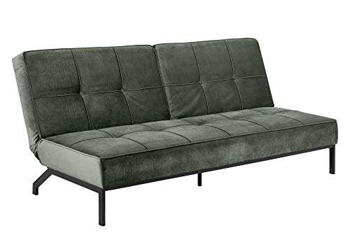 Schlafsofa Peyton tannengrün schwarz Couch Wohnzimmer Polstersofa Garnitur von PKline