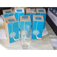 Set Von 7 Vintage Eisteegläsern 1950Er Duz Detergent Promo von PKsLoft