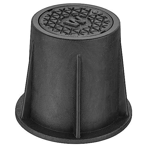 Straßenkappe für Wasser Schieberkappe mit Gusseisendeckel Hausanschluss h=150mm Schwarz von PL