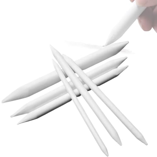 PLABBDPL Papierwischer Set 6 Stück Blending Stümpfe für Student Skizze Zeichnen, Malen Zubehör, Radiergummi Stift von PLABBDPL