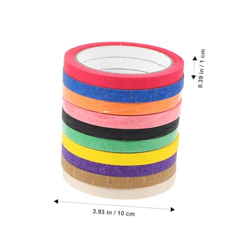 PLAFOPE 10 Rollen Malerkrepp Buntes Maskierband für DIY Malerei Dekoration Stark Haftendes Abdeckband für Innen Außen Vielseitig für Sprühfarbe Basteln Scrapbooking Automotive PLAFOPE 10 Rollen Malerkrepp Buntes Maskierband für DIY Malerei Dekoration Stark Haftendes Abdeckband für Innen Außen Vielseitig für Sprühfarbe Basteln Scrapbooking Automotive von PLAFOPE