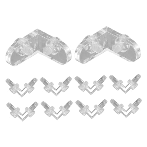 PLAFOPE 10 Stück Teiliges Acryl mit Schrauben Transparente Dicke Eckhalterungen aus Bruchfestem Material Langlebige Verschleißfeste Eckklammern für Möbel Regalverbindungen PLAFOPE 10 Stück Teiliges Acryl mit Schrauben Transparente Dicke Eckhalterungen aus Bruchfestem Material Langlebige Verschleißfeste Eckklammern für Möbel Regalverbindungen von PLAFOPE