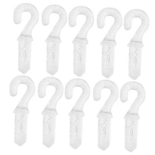PLAFOPE 10 Stück Teiliges Blind Wand Hooks aus Robustem Kunststoff Bruchsicher und Sicher Modernes Minimalistisches Design Ersatz für Jalousien und Gardinenstangen Vielseitiges Zubehör von PLAFOPE