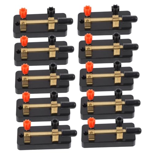 PLAFOPE 10 Stück Teiliges Einpoliger Einwurf schalter für Elektrolabor Physik Experimente Schraubklemmen für Sichere Stromverbindung Langlebiges Material für Schul Technikunterricht von PLAFOPE