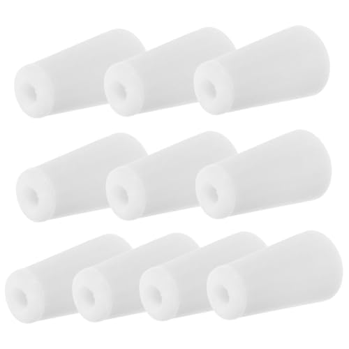PLAFOPE 10 Stück Teiliges Silikonstopfen Labor Kegelförmige Glatte Testrohr Kolbenverschlussstopfen Dichtungen für Flaschen und Wissenschaftliche Geräte von PLAFOPE