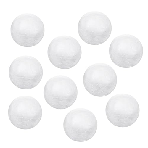 PLAFOPE 10 Stück Teiliges Styroporkugeln Bastelset Glatte Oberfläche Hochdicht für DIY-partydekoration Kindergartengestaltung Modellier Weihnachtsbasteln von PLAFOPE