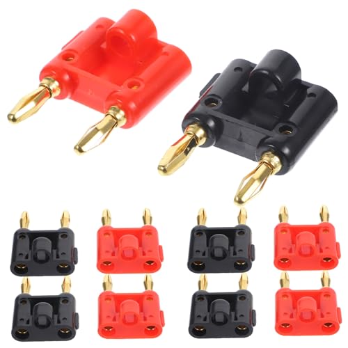 PLAFOPE 10 Stück Vergoldete Doppelte Bananenstecker Schraubklemmen Lautsprecherkabelverbinder Audio Jack Connector für Av Receiver Verstärker Surround Sound Systeme PLAFOPE 10 Stück Vergoldete Doppelte Bananenstecker Schraubklemmen Lautsprecherkabelverbinder Audio Jack Connector für Av Receiver Verstärker Surround Sound Systeme von PLAFOPE