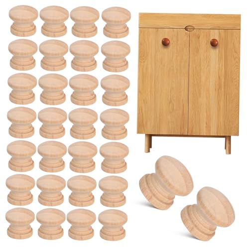 PLAFOPE 100 Stück Holzknöpfe Naturbelassen Pilzform Möbelgriffe Schubladengriffe für Kommode Schrank Küchenschubladen Einfache Montage Rustikaler Stil PLAFOPE 100 Stück Holzknöpfe Naturbelassen Pilzform Möbelgriffe Schubladengriffe für Kommode Schrank Küchenschubladen Einfache Montage Rustikaler Stil von PLAFOPE