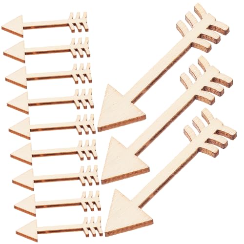 PLAFOPE 100stücke Holzpfeile Zum Basteln Leere Holztafeln Zum Selbermachen Diy-holzpfeilsplitter Unfertige Holzausschnitte Holz-diy-zubehör Holzpfeilscheiben Zum Basteln von PLAFOPE