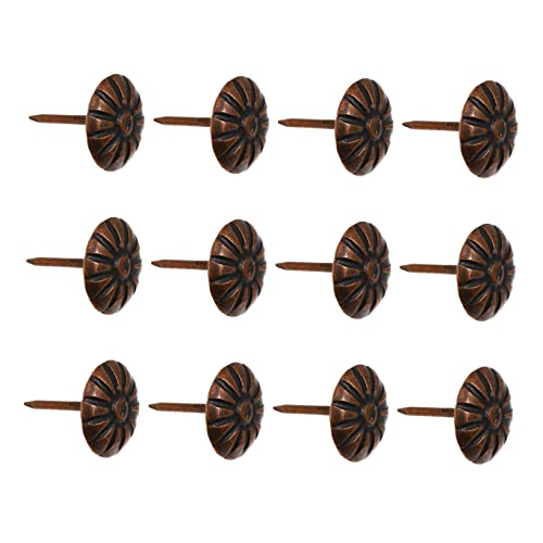 PLAFOPE 100stücke Retro Chrysanthemen Polsternägel Antike Möbelnägel Für Dekoration Rot Antik Für Sofas Und Holzregale Für Kreative -projekte von PLAFOPE