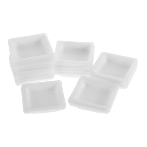 PLAFOPE 100 Stück Quadratische Waagschale aus Robustem Kunststoff Präzise Wiegeplatte für Labor Pulver Flüssigkeitsproben Langlebiges Formbeständiges Wiegeschiffchen Vielseitig Einsetzbar von PLAFOPE