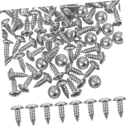 PLAFOPE 100 Stück Teiliges Pan Head Holzschrauben Selbstschneidend Rostfrei Langlebig Vielseitig Einsetzbar für Wandplatten und Metallbefestigung von PLAFOPE