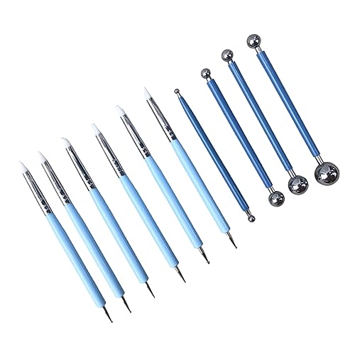 PLAFOPE 10Stücke Teiliges Premium Keramik Werkzeug Set für Punktmalerei und Modellierung Multifunktionale Präge und Malwerkzeuge für DIY Projekte und Kunstwerke von PLAFOPE