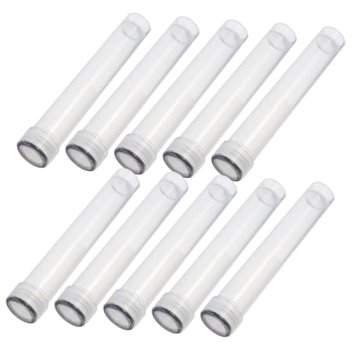 PLAFOPE 10stücke Laborröhrchen Mit Schraubverschluss Kunststoffröhrchen Weiße Probenröhrchen Mit Dicht Schließendem Deckel Für Experimente Und Aufbewahrung von PLAFOPE