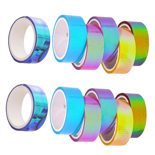 PLAFOPE 12 Rollen Teiliges Wasserdichtes Washi klebeband Farbverlaufsbunt Selbstklebend für Scrapbooking DIY Bastelprojekte Journale Geschenkverpackungen Planer Dekoration von PLAFOPE