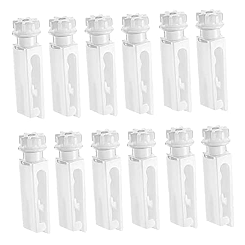 PLAFOPE 12 Sätze Teiliges Vertikaljalousien Ersatzteile Transparent Robuste Blind Stems und Reparaturlaschen Kompatibel mit Vielen Modellen Langlebig und Einfach zu Montieren von PLAFOPE