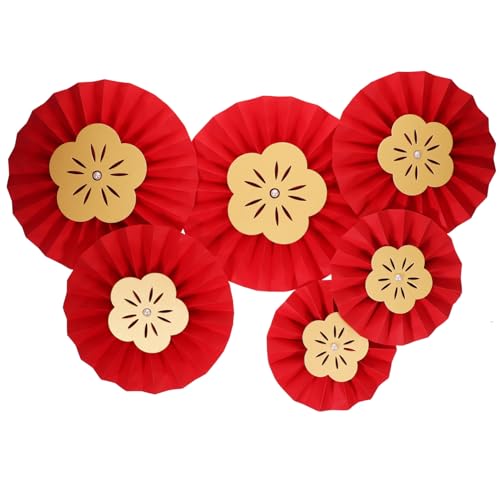 PLAFOPE 12 Stück Teiliges Hängende Papierfächer Dekoration Runde Rote Papierblumen Party-deko für Hochzeit Neujahr Festival Sicherer Papierstoff Vielseitig für Feier und Zuhause PLAFOPE 12 Stück Teiliges Hängende Papierfächer Dekoration Runde Rote Papierblumen Party-deko für Hochzeit Neujahr Festival Sicherer Papierstoff Vielseitig für Feier und Zuhause von PLAFOPE