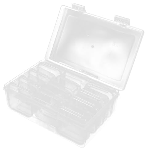 PLAFOPE 12 Stück Teiliges Mini Aufbewahrungsbox mit Deckel Langlebige Kunststoff Aufbewahrungsboxen für Schmuck und Bastelbedarf Separate Fächer zur Sicheren Aufbewahrung Kleiner von PLAFOPE
