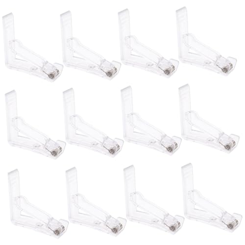PLAFOPE 12 Stück Teiliges Transparente Tischdeckenklammern Stabile Dreieck tablecloth clips mit Feder Windfeste Tischdeckenhalter für Dicke Tische für Outdoor picknick und Camping von PLAFOPE