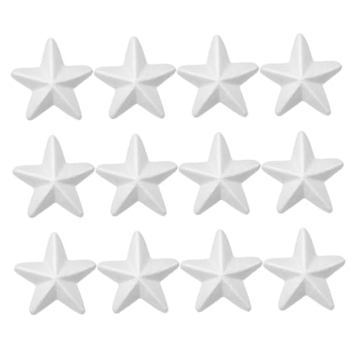 PLAFOPE 12 Stück Teiliges Weiße Schaumstoff Sterne Unbemalt Leicht Tragbar zum Basteln DIY Deko für Weihnachtsbaum Tannenbaumspitze Tischdeko Party Feiertagsgestaltung PLAFOPE 12 Stück Teiliges Weiße Schaumstoff Sterne Unbemalt Leicht Tragbar zum Basteln DIY Deko für Weihnachtsbaum Tannenbaumspitze Tischdeko Party Feiertagsgestaltung von PLAFOPE