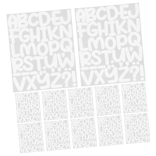 PLAFOPE 12Blätter Selbstklebende Buchstaben und Zahlenaufkleber Vinyl Große Dekorative Alphabet Zahlensticker für Kreative DIY Projekte und Handwerksdekoration von PLAFOPE