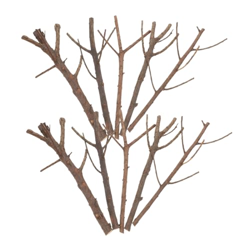 PLAFOPE 15 Stück Teiliges Lange Holzstäbe mit Künstlichen Kiefernzapfen Kreative DIY Bastelzweige für Foto-requisiten Handgefertigte Weihnachtsdeko und Bastelprojekte von PLAFOPE