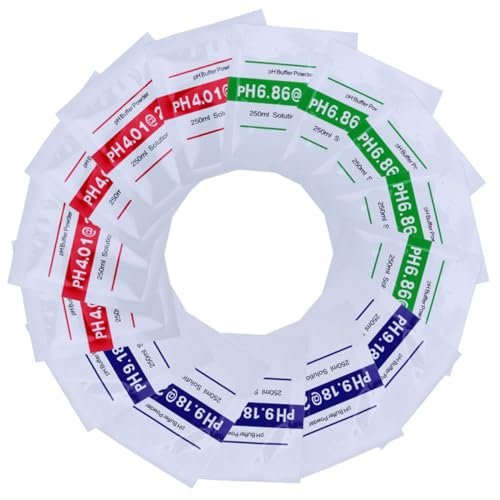 PLAFOPE 15 Stück Teiliges Ph Kalibrierpulver Ph Pufferlösung für Präzise Messgeräte Kalibrierung Einfache Anwendung Geeignet für Trinkwasser Aquarium Pool Test PLAFOPE 15 Stück Teiliges Ph Kalibrierpulver Ph Pufferlösung für Präzise Messgeräte Kalibrierung Einfache Anwendung Geeignet für Trinkwasser Aquarium Pool Test von PLAFOPE