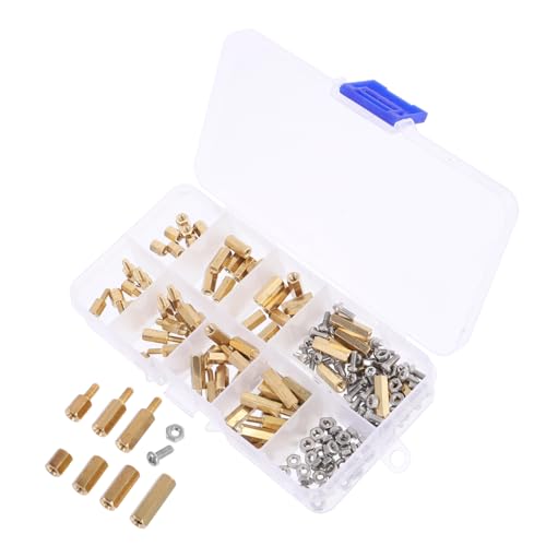PLAFOPE 180 Stück Teiliges Set aus Messing Sechskant Abstandshaltern Schrauben und Muttern für Pcb Montage Rostfrei und Langlebig Praktischer Aufbewahrungsbox PLAFOPE 180 Stück Teiliges Set aus Messing Sechskant Abstandshaltern Schrauben und Muttern für Pcb Montage Rostfrei und Langlebig Praktischer Aufbewahrungsbox von PLAFOPE