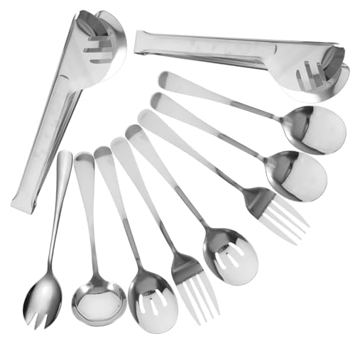 PLAFOPE 1Satz Besteckset Teilig für Buffet Catering Servierutensilien mit Gabeln Löffeln Elegantes Küchengeschirr für Bankett und Party Leicht zu Reinigen Langlebig von PLAFOPE