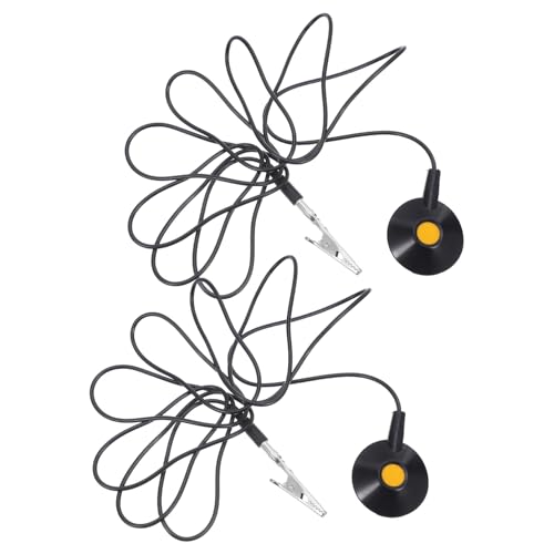 PLAFOPE 2 Stück Anti-static Erdungskabel mit Saugnapf und Alligatorclip Verschleißfestes Esd-kabel für Industriearbeitsplätze und Präzisionsgeräte Langlebiges Erdungskabel für Stabile von PLAFOPE