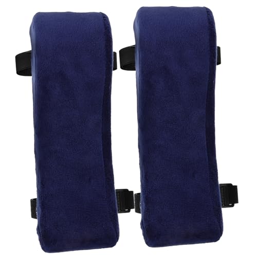 PLAFOPE 2 Stück Ergonomische Armlehnenpolster aus Atmungsaktivem und Schaumstoff Druckentlastende Memory Schaum Armlehnenauflagen für Bürostühle Gaming und Rollstühle Einfache Montage von PLAFOPE