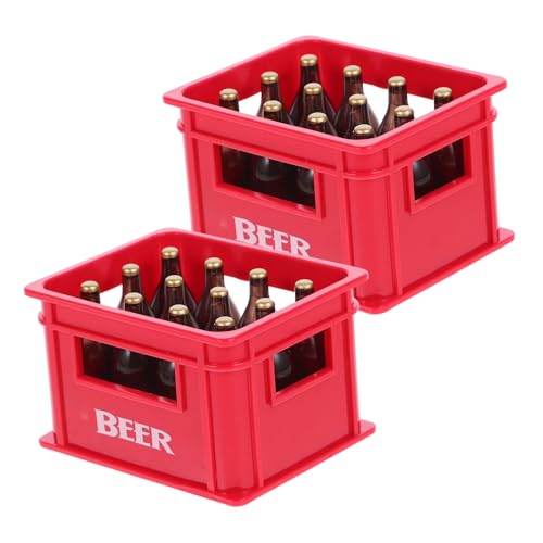 PLAFOPE 2 Stück Magnetischer Bierflaschenöffner Tragbarer Kompakter Kapselheber in Roter Bierkastenform mit Kühlschrankmagnet Vielseitig für Bierflaschen und Getränke Leicht und Stylisch von PLAFOPE