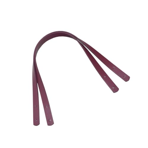 PLAFOPE 2 Stück PU Leder Handtaschen Ersatzriemen mit Nieten Strapazierfähiger Taschenhenkel für Damen Handtasche DIY Zubehör für Shopper Clutch und Umhängetasche in Weinrot von PLAFOPE
