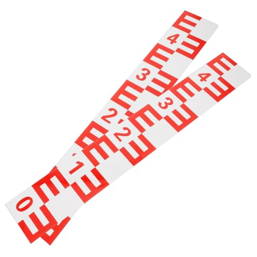 PLAFOPE 2 Stück Reflektierende Wasserstandsanzeiger Aufkleber aus Aluminium Langlebig Selbstklebend für Teich Pool Wasserstandsmessung Präzise Ablesbar von PLAFOPE