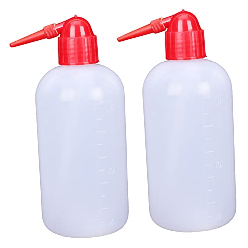 PLAFOPE 2 Stück Rote Kopfwaschflasche Wasserspülflaschen Quetschflasche 500 Ml Waschflasche Spritzflasche Sukkulenten-Gießflasche Wasserkanne Für Pflanzen Rote Flasche Kunststoff von PLAFOPE