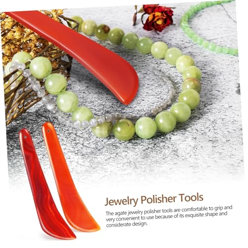 PLAFOPE 2 Stück Schmuckpolierer aus Glattem Chalzedonmaterial Einzigartiges Design für Präzises Polieren von Ringen und Bijouterie Vielseitig für Silberschmuck Einfach zu Pflegen und PLAFOPE 2 Stück Schmuckpolierer aus Glattem Chalzedonmaterial Einzigartiges Design für Präzises Polieren von Ringen und Bijouterie Vielseitig für Silberschmuck Einfach zu Pflegen und von PLAFOPE