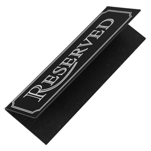 PLAFOPE 2 Stück Teiliges Acryl Reserviert Tisch sitzschild mit Schwarzem Rahmen Doppelseitiges Reserviert Zeichen für Hochzeit Restaurant Hotel Stabil und Elegant für Event reservierungen von PLAFOPE