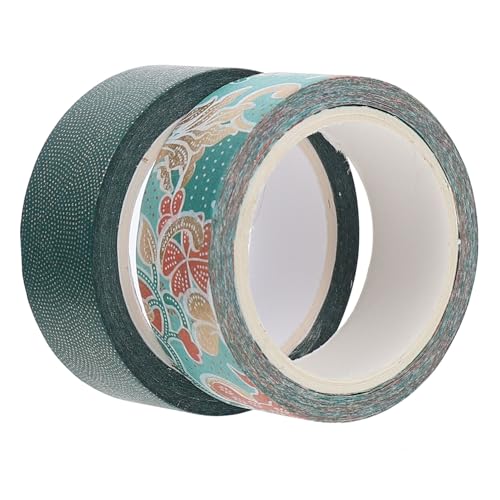 PLAFOPE 2 Stück Teiliges Dekoratives Washi Tape Heißgeprägtes Farbenfrohes Scrapbook Klebeband für DIY Tagebuchgestaltung Leicht Abreißbar Schonend für Oberflächen für Bastel und von PLAFOPE