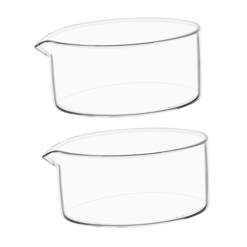 PLAFOPE 2 Stücke Labor Zubehör 500ml Glas Kristallisieren Gericht Borosilikat Auslauf Kompakte Robust Für Experimente von PLAFOPE