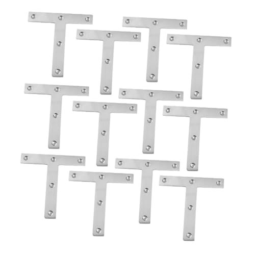 PLAFOPE 20 Stück 20 teiliges T förmiges Flachwinkel Verbindungsset Verstärkende T Eckstreben mit versenkten Schraublöchern Flache Reparaturplatten für Möbel Ablagen Tische und PLAFOPE 20 Stück 20 teiliges T förmiges Flachwinkel Verbindungsset Verstärkende T Eckstreben mit versenkten Schraublöchern Flache Reparaturplatten für Möbel Ablagen Tische und von PLAFOPE