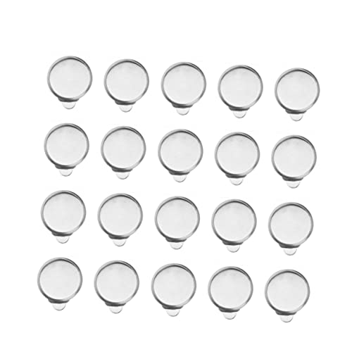 PLAFOPE 20 Stück Teiliges DIY Ohrclips Silber Edelstahl Ohrclip Zubehör Tablett für Damen Schmuckherstellung Modische Basteln Lang Sicher PLAFOPE 20 Stück Teiliges DIY Ohrclips Silber Edelstahl Ohrclip Zubehör Tablett für Damen Schmuckherstellung Modische Basteln Lang Sicher von PLAFOPE