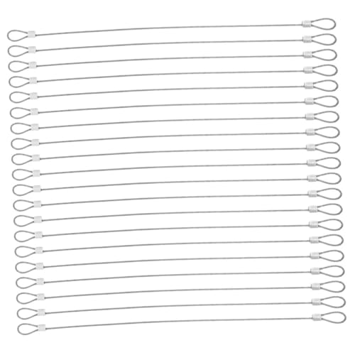 PLAFOPE 20 Stück Teiliges Edelstahl drahtseil mit Ösen Schnelles Fixiersystem Antidrop Sicherheitskabel für Vielseitige Anwendungen Rostfrei Langlebig und Leicht für Befestigung und PLAFOPE 20 Stück Teiliges Edelstahl drahtseil mit Ösen Schnelles Fixiersystem Antidrop Sicherheitskabel für Vielseitige Anwendungen Rostfrei Langlebig und Leicht für Befestigung und von PLAFOPE