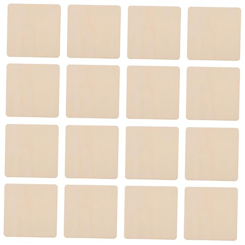 PLAFOPE 20Stücke Unbemalte Quadratische Holzscheiben für DIY Projekte Leere Holzplatten für Kreative Handwerksarbeiten und Schnitzereien für Designs PLAFOPE 20Stücke Unbemalte Quadratische Holzscheiben für DIY Projekte Leere Holzplatten für Kreative Handwerksarbeiten und Schnitzereien für Designs von PLAFOPE