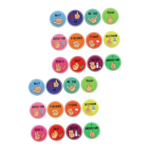 PLAFOPE 24 Stück Teiliges Classroom Hand Signal Display Poster Nonverbale Kommunikationshilfen für Grundschule und Kindergarten Visuelle Lernunterstützung Inklusive Bulletin Board von PLAFOPE