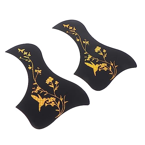 PLAFOPE Gitarre 2pcs Kunststoff Gitarre Pickguard Aufkleber Installieren Selbst-Adhesive Zurück Gold von PLAFOPE